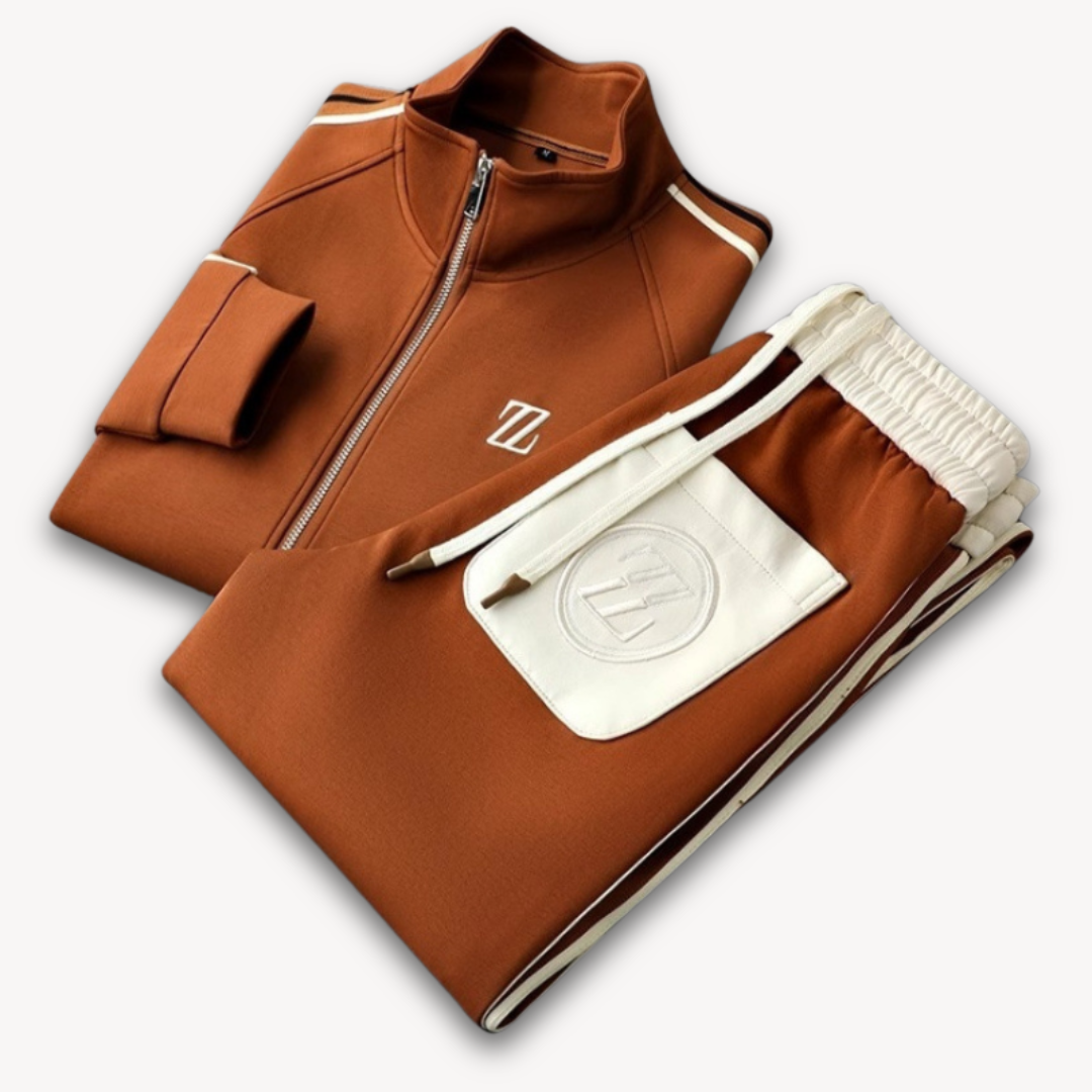 Adam – Męski Dres w Stylu Smart Streetwear z Lampasami