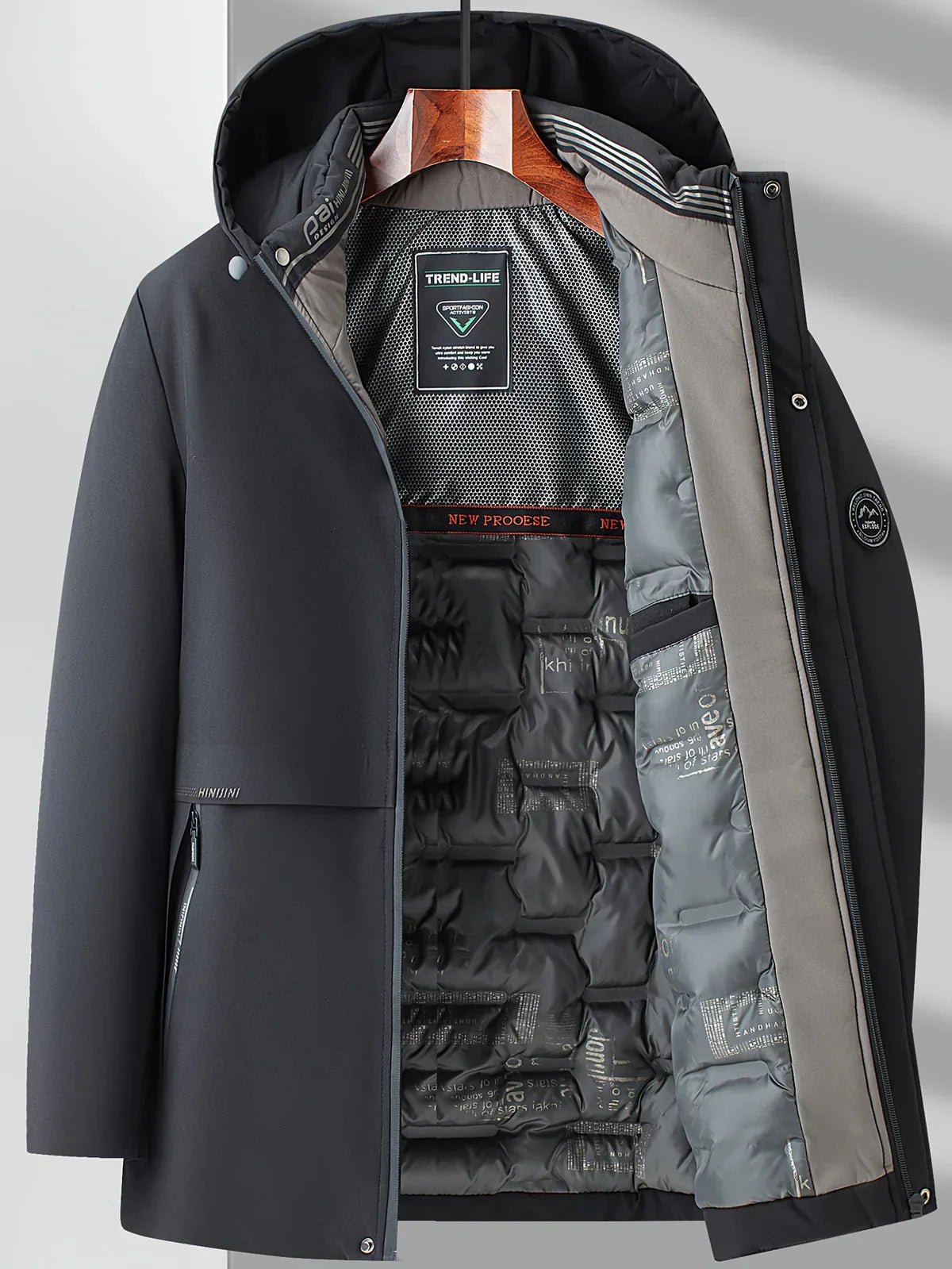 Daniel – Techniczna zimowa parka męska z kapturem o nowoczesnym kroju