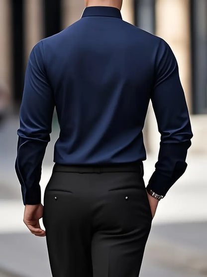 Daniel - Męska koszula slim fit z długim rękawem