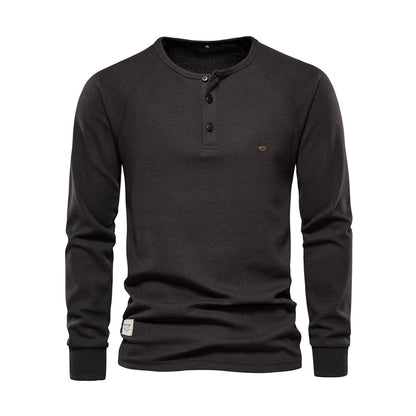 Adam - Longsleeve męski z guzikami