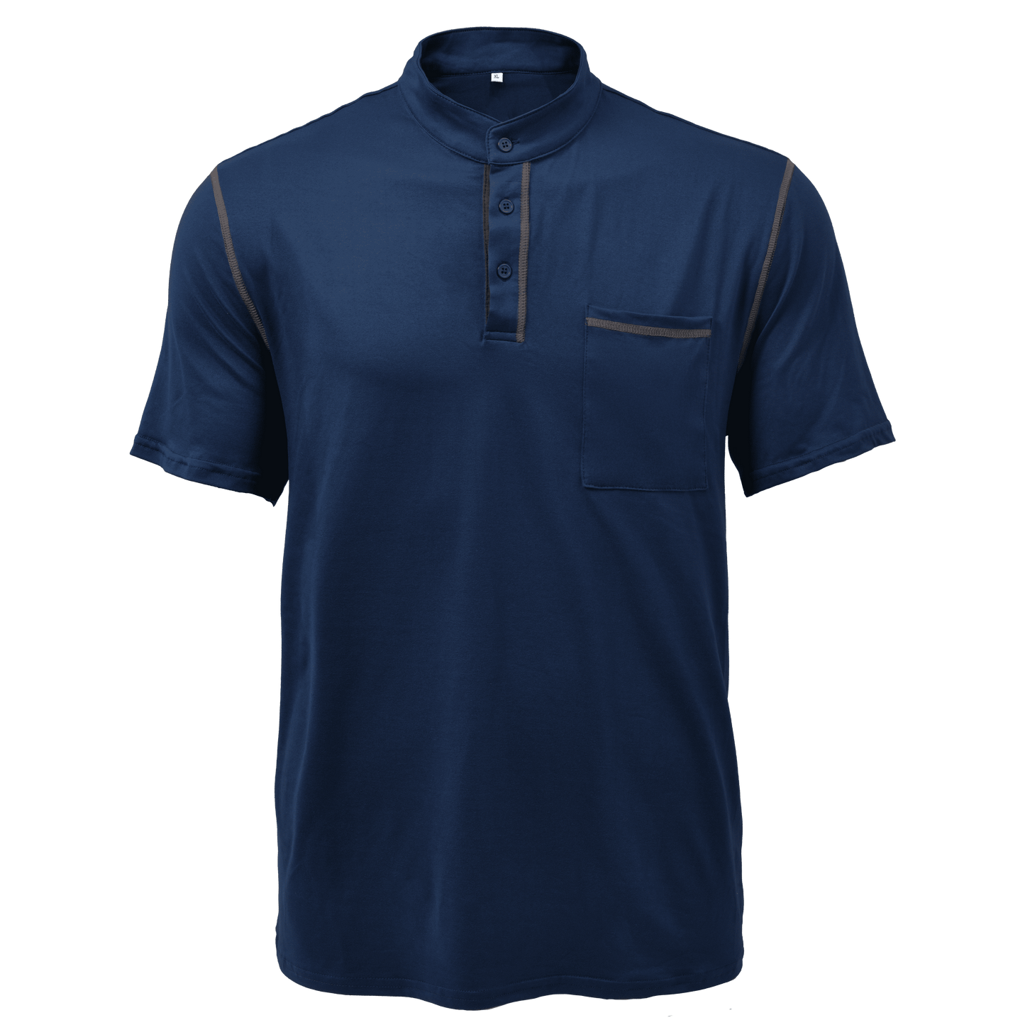 Noah – Męski casualowy bawełniany t-shirt z kołnierzykiem typu henley