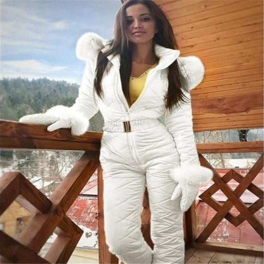 Serena - Damski kombinezon narciarski ocieplany elegancki zimowy