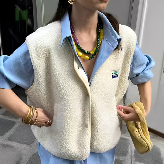 Lena – Futrzana kamizelka oversize damska