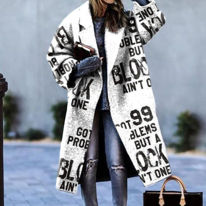 Julia – Wełniany Płaszcz Damski w Modną Kratę Oversize