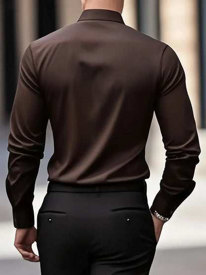 Daniel - Męska koszula slim fit z długim rękawem