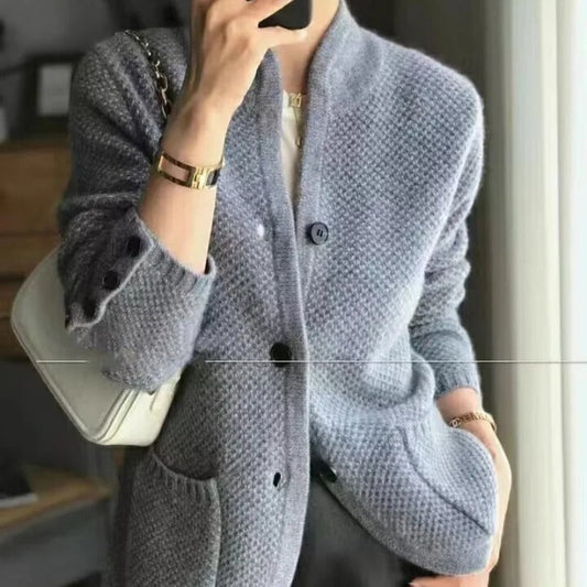 Julia - Kardigan damski elegancki z kieszeniami