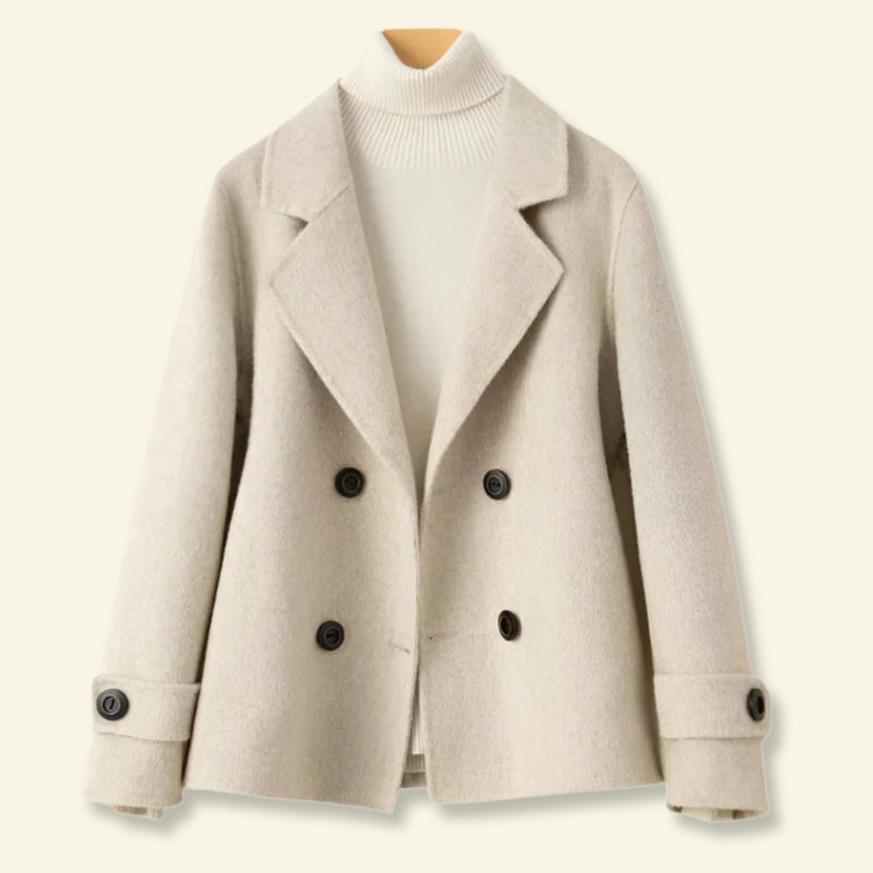 Elegancka dwurzędowa kurtka damska w luźnym stylu - J&B - 11 - Nowa-aura
