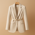 Alina – Women Elegant Jacket with a Waist Belt - Image 3