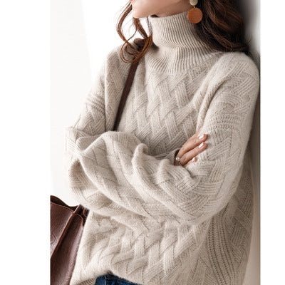 Amelia – Damski sweter kaszmirowy z golfem