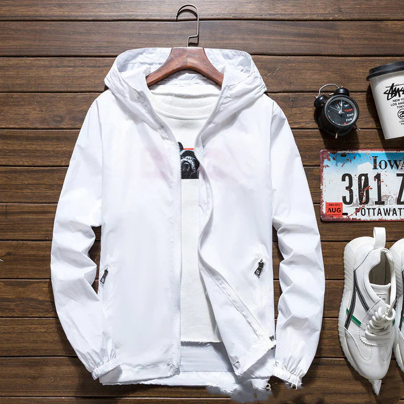  Wasserdichte Herrenjacke mit Kapuze, ideal für regnerisches Wetter und Outdoor-Aktivitäten