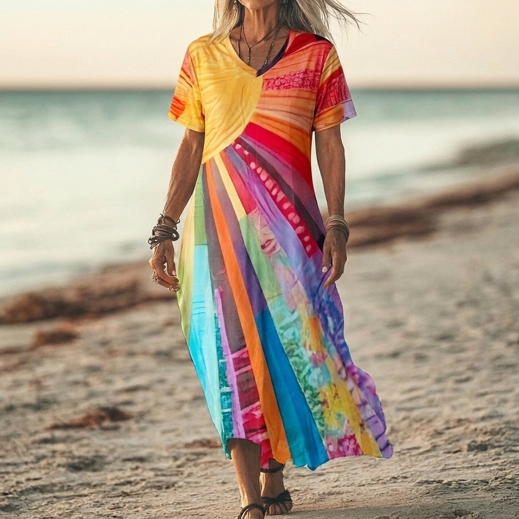 Stefanie – Sukienka w stylu Bohemian Sun