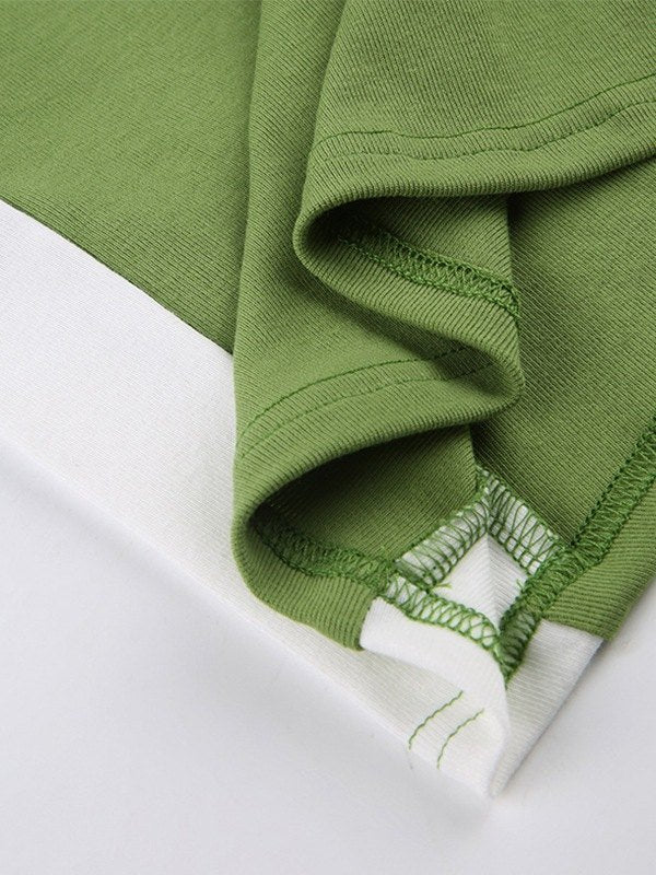 Paula – Vintage’owy krótki top na ramiączkach z kontrastowym paskiem