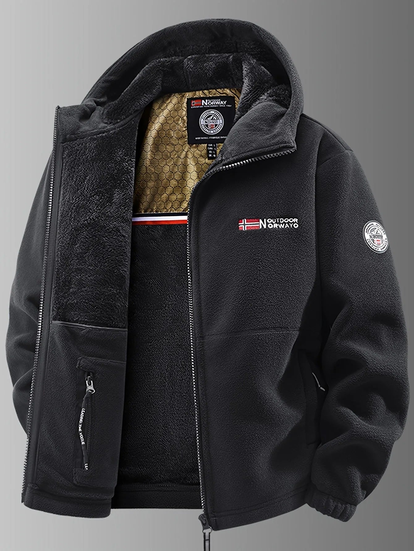 Liam – Techniczna polarowa kurtka męska z kapturem