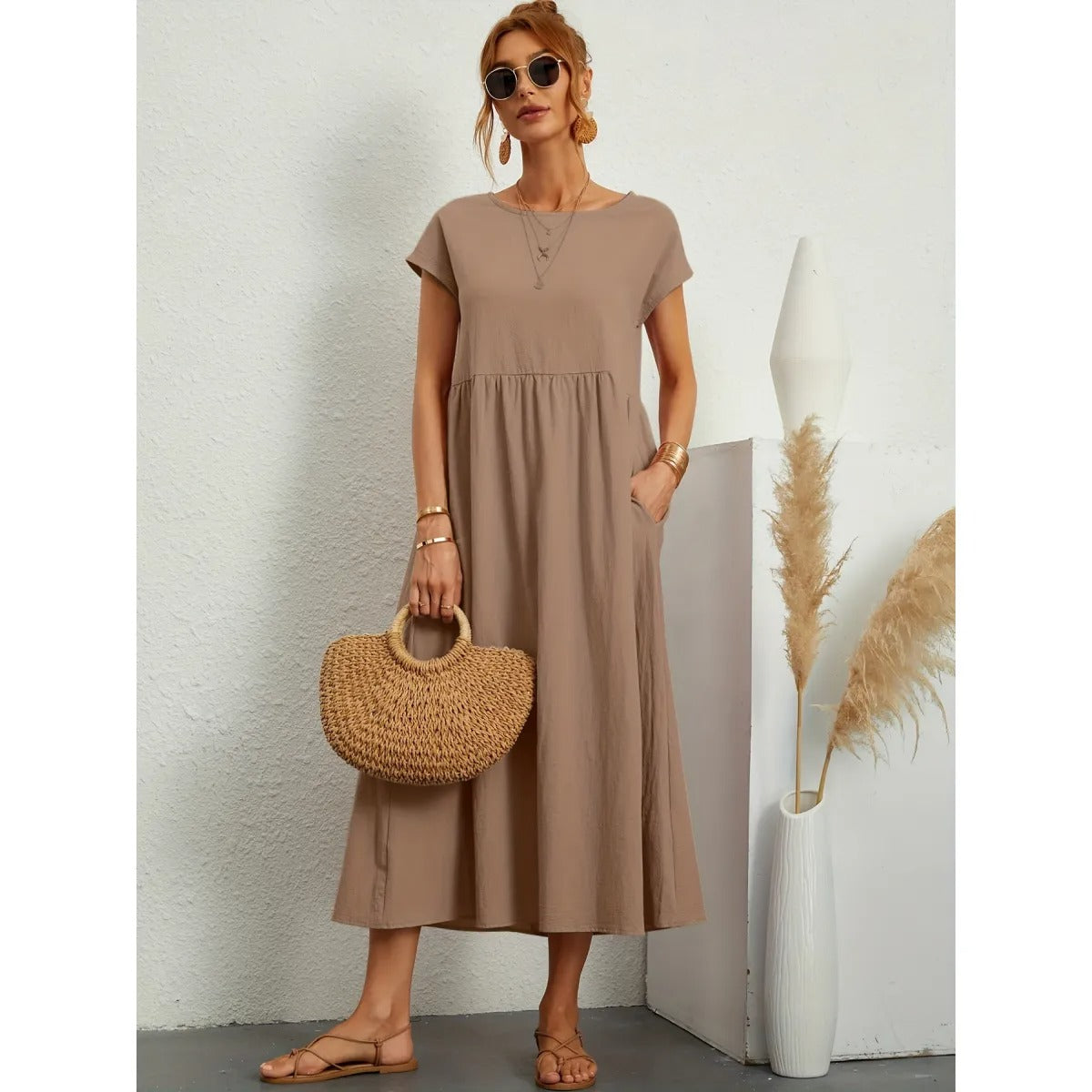 Leni – Stylowa sukienka maxi dla nowoczesnych kobiet