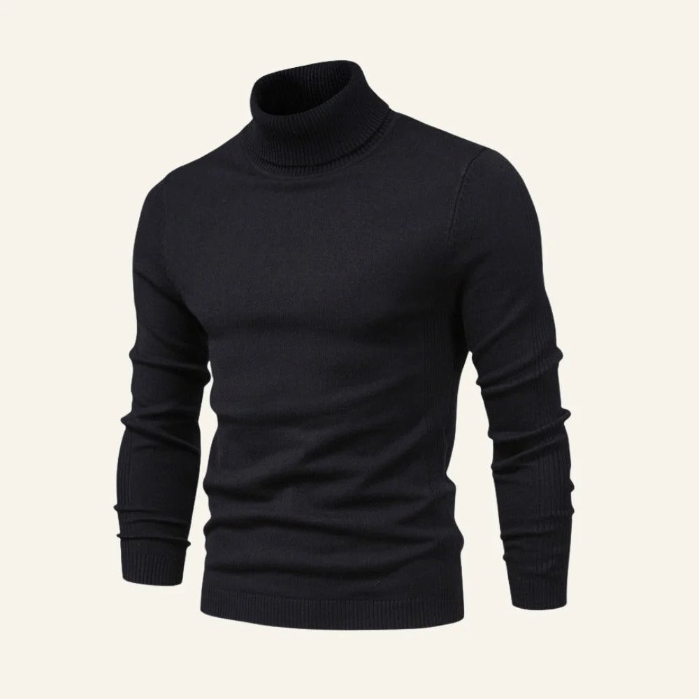 Męski sweter z golfem w kroju slim fit | N&W - 1 - Nowa-aura