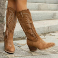 Stylowe damskie buty westernowe z haftami | N&W - 1 - Nowa-aura
