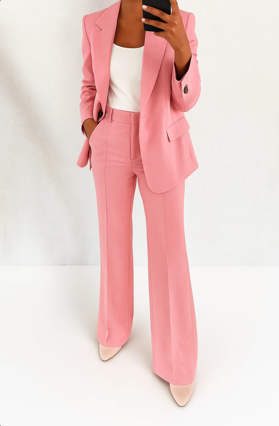 Doreen – Women Pantsuit Blazer Wide-Leg Set - Image 5