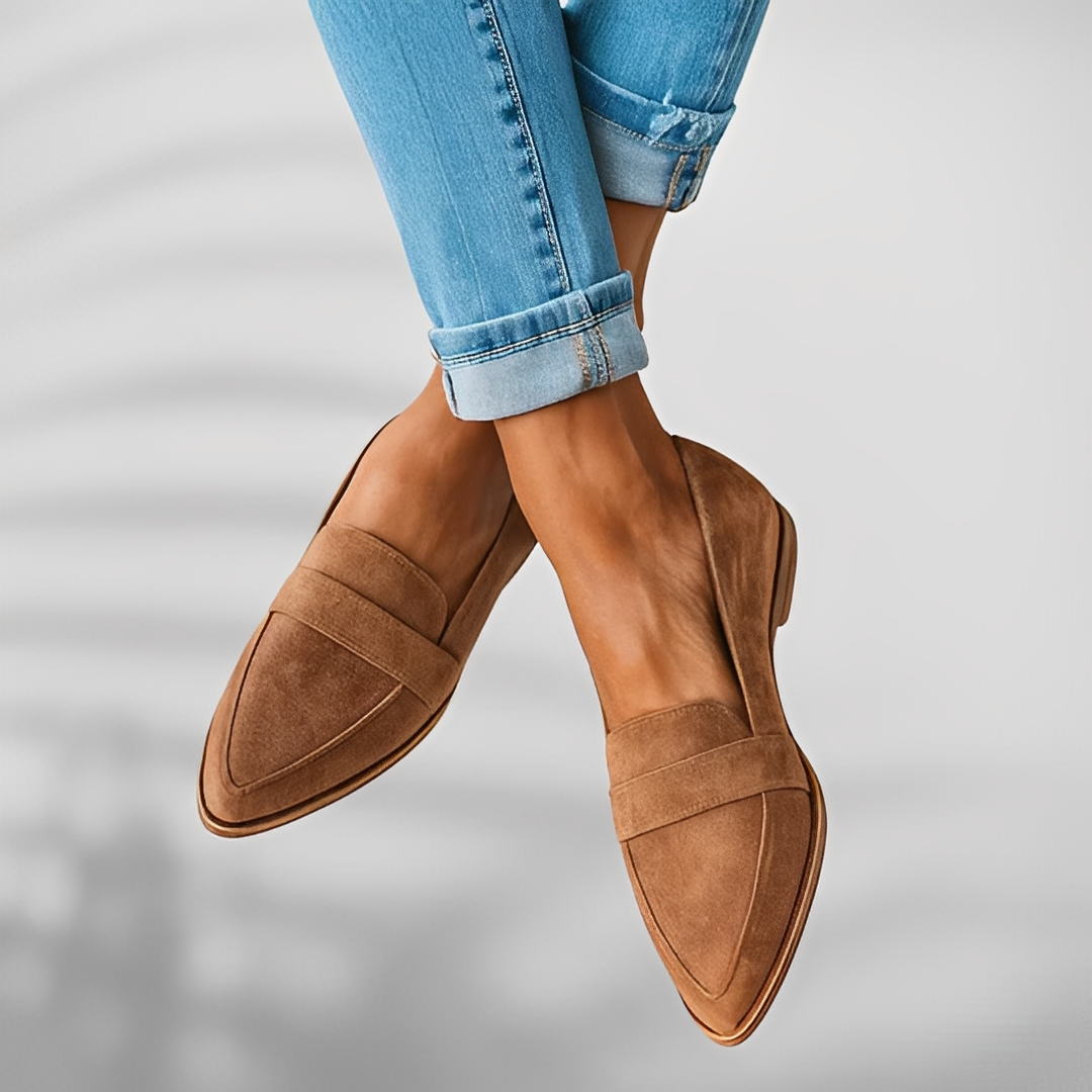 Lucía – Skórzane damskie buty z noskiem w szpic do codziennego noszenia