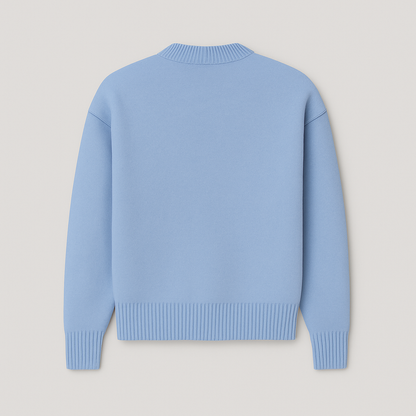 Adriana – Dzianinowy sweter damski z dekoracyjnym motywem