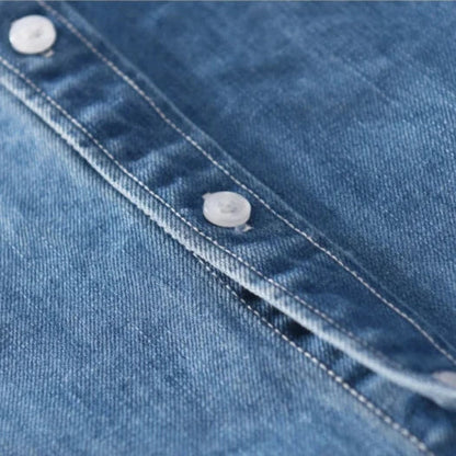 Jacek – Męska koszula jeansowa z długim rękawem