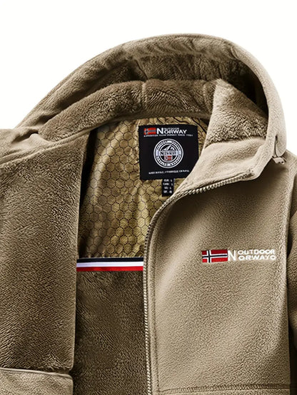 Erik – Ocieplana bluza polarowa z kapturem męska