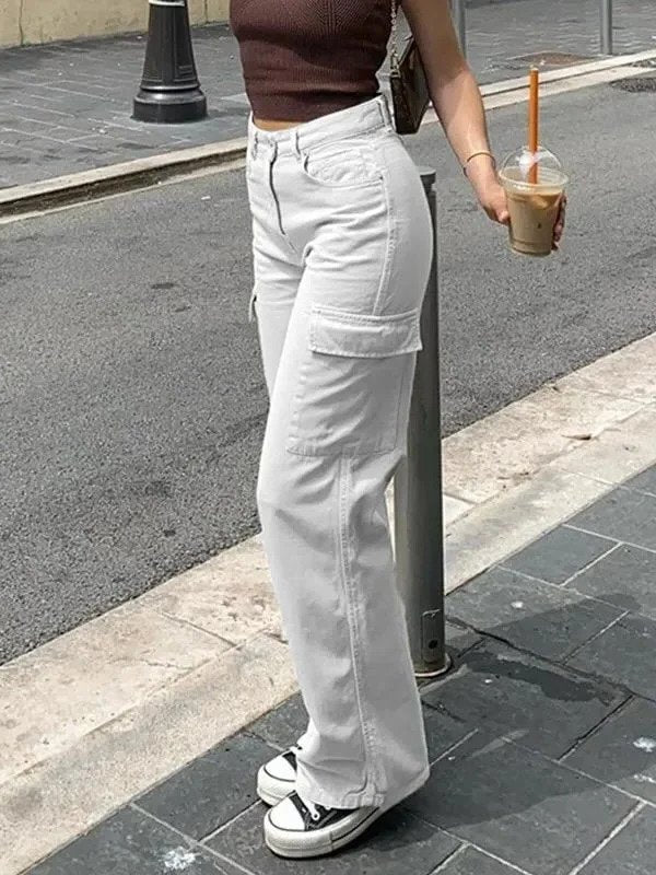 Wide Leg Cargo Pants Women with Utility Pockets - Image 4