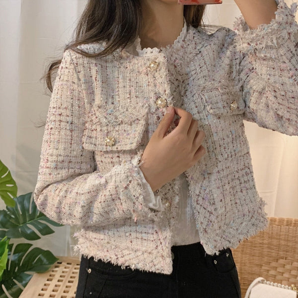 Karina – Women Tweed Effect Blazer - Image 1