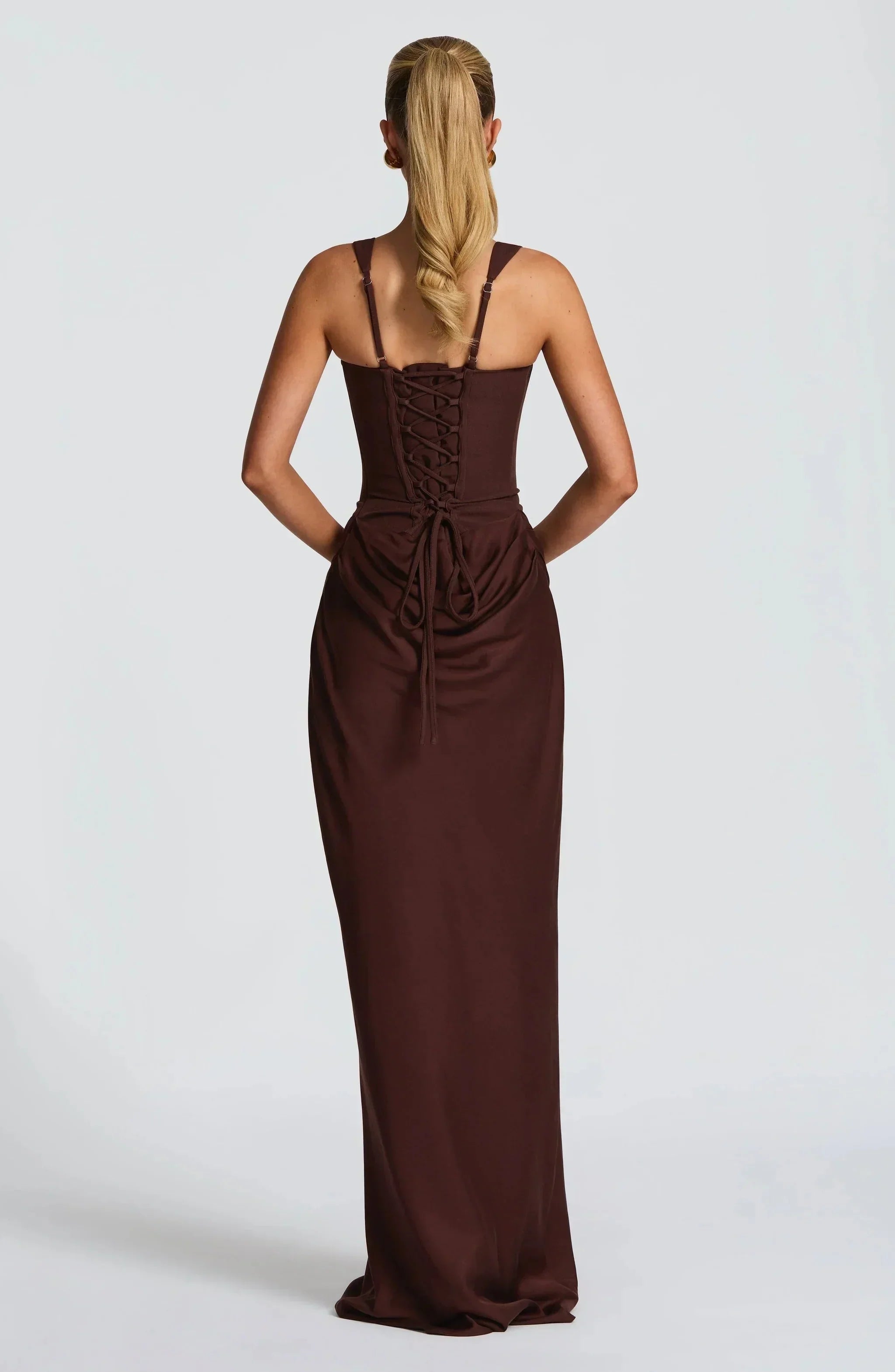Sabine – Long Fitted Wedding Guest Dress - Image 4