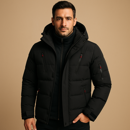 Bartek – Pikowana Kurtka Męska z Kapturem w Stylu Outdoor Premium