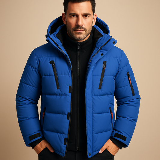 Bartek – Pikowana Kurtka Męska z Kapturem w Stylu Outdoor Premium