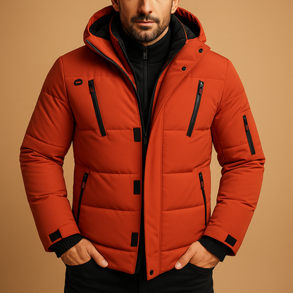 Bartek – Pikowana Kurtka Męska z Kapturem w Stylu Outdoor Premium